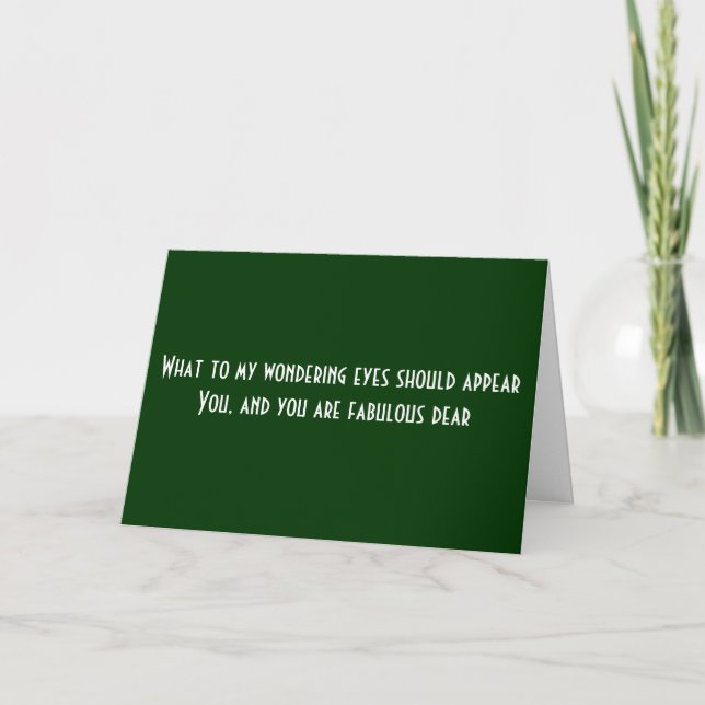 CHRISTMAS LOVE = "YOU" ALL YEAR THROUGH HOLIDAY CARD (Front)
