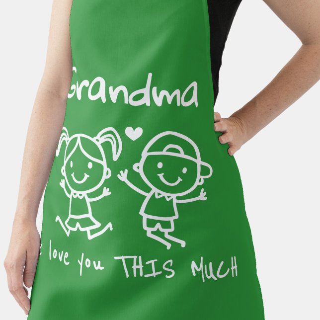 Christmas Love You Grandma Fun Graphic Gift Apron (Creator Uploaded)