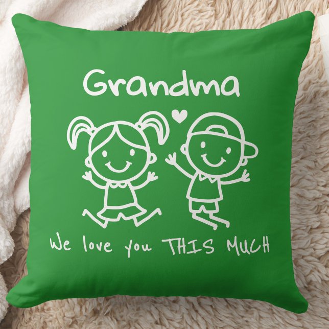 Christmas Love You Grandma Fun Graphic Gift Cushion (Creator Uploaded)