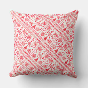 Christmas Lover Cross Pattern Sampler Design Cushion