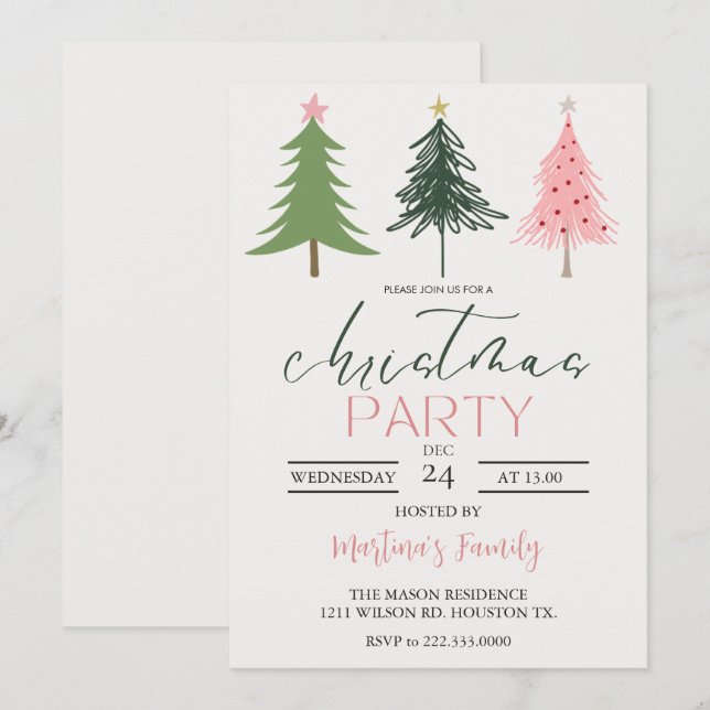 Christmas Lunch Invitations Christmas Brunch (Front/Back)