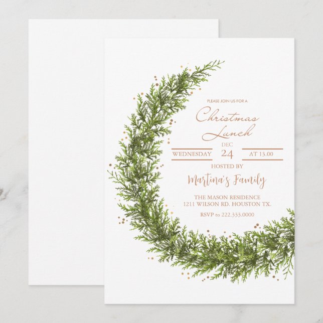 Christmas Lunch Invitations Christmas Brunch (Front/Back)