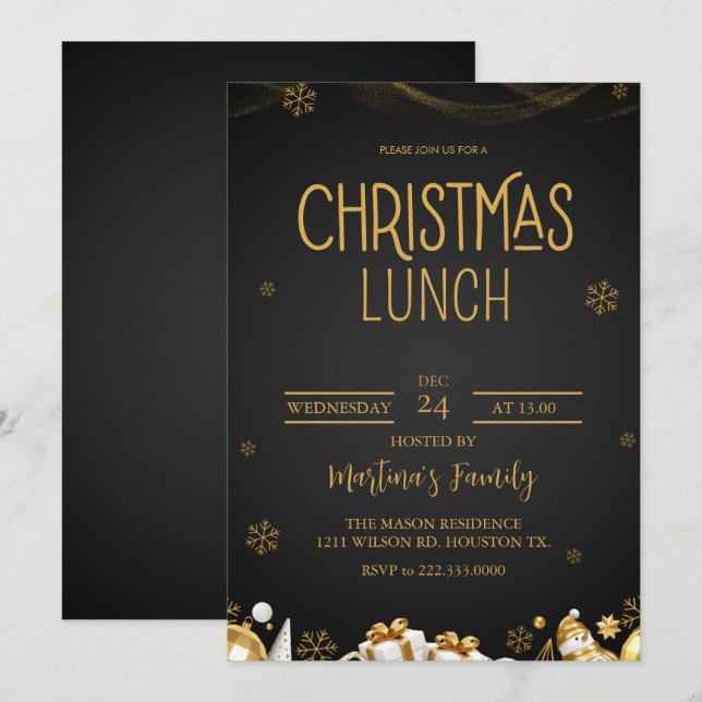 Christmas Lunch Invitations Christmas Brunch (Front/Back)