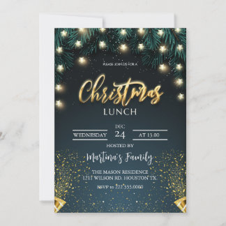 Christmas Lunch Invitations Holiday Party