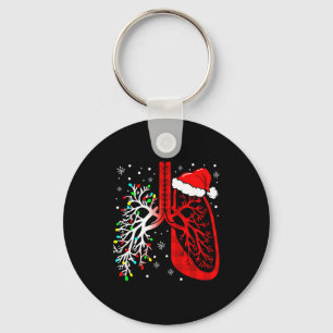 Christmas Lung Lights Resratory Therast Holiday Key Ring