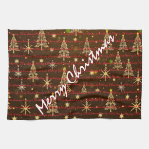 Christmas Luxury Christmas Trees Festive Tea Towel