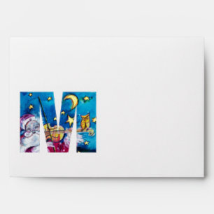 CHRISTMAS M LETTER / INSPIRED SANTA MONOGRAM ENVELOPE