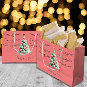 Christmas Macaron Colours Custom  Large Gift Bag