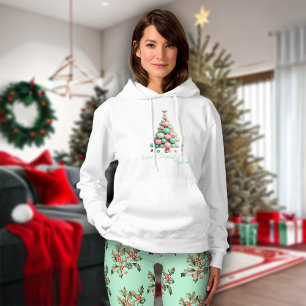 Christmas Macaron Tree Custom Message Hoodie