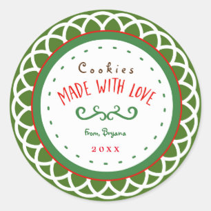 Christmas "Made With Love" Holiday Gift Sticker