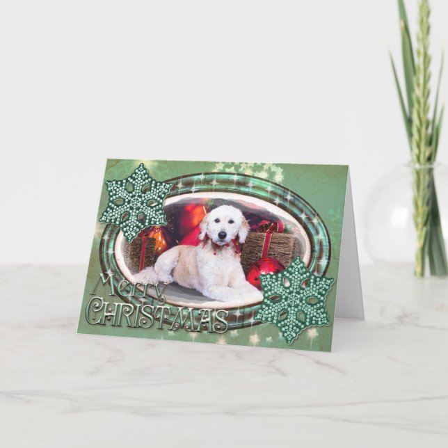 Christmas - Maggie - GoldenDoodle Holiday Card (Front)