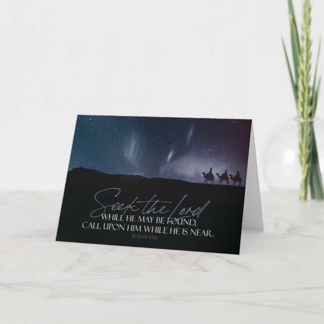 Christmas Magi Bible Quote Holiday Card (Front)