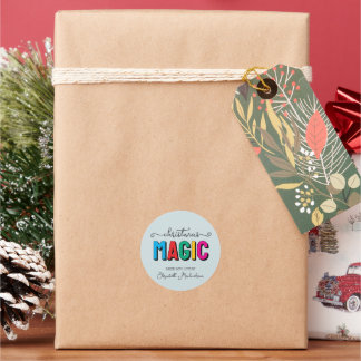 Christmas Magic Baking Classic Round Sticker