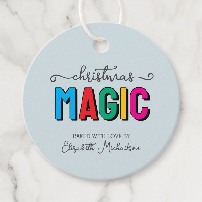 Christmas Magic Baking Favour Tags (Front)