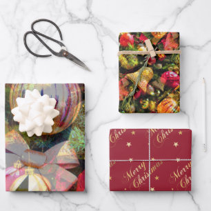 Christmas Magic Colourful Festive Holiday Wrapping Wrapping Paper Sheet
