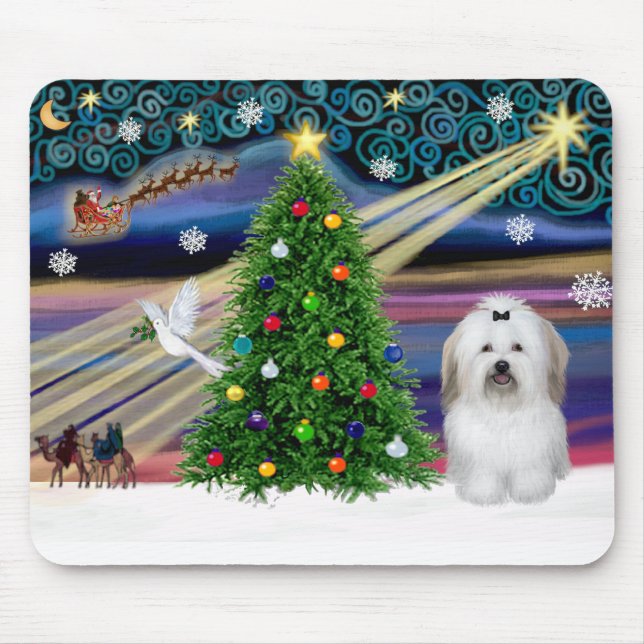 Christmas Magic Coton De Tulear Mouse Mat (Front)