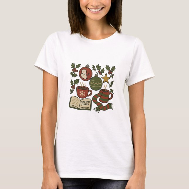 Christmas Magic – Festive Holiday Art Design T-Shirt (Front)