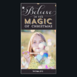 Christmas Magic Holiday Photo Card - Black<br><div class="desc">Celebrate the season with this modern and stylish holiday photo card from Berry Berry Sweet.</div>