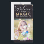 Christmas Magic Holiday Photo Card - Black<br><div class="desc">Celebrate the season with this modern and stylish holiday photo card from Berry Berry Sweet.</div>