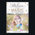 Christmas Magic Holiday Photo Cards - White<br><div class="desc">Celebrate the season with this modern and stylish holiday card from Berry Berry Sweet. Visit WWW.BERRYBERRYSWEET.COM for more of our stylish holiday collections.</div>