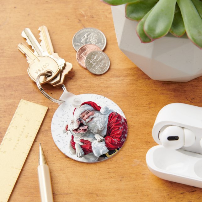 Christmas Magic is a Dog's Wagging Tail & Santa Key Ring (Desk)