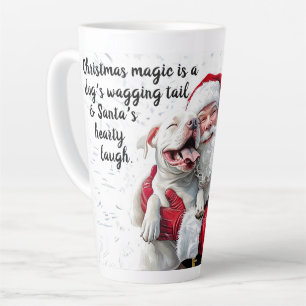 Christmas Magic is a Dog's Wagging Tail & Santa Latte Mug