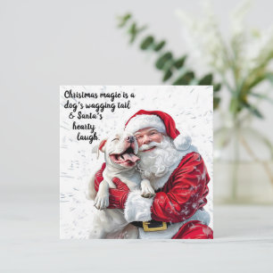 Christmas Magic is a Dog's Wagging Tail & Santa Thank You Card