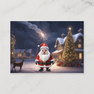 Christmas Magic is in the air and new year santa Business Card
