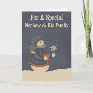 Christmas Magic Snowflake Nephew & Family Holiday Card