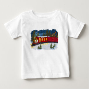 Christmas Magic Vintage Red Steam Train T-Shirt
