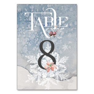 Christmas Magic/Wedding Reception Table #8 Number