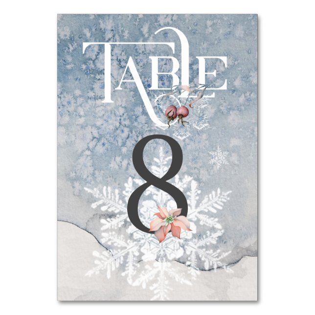 Christmas Magic/Wedding Reception Table #8 Table Number (Front)