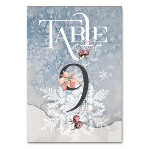 Christmas Magic/Wedding Reception Table #9 Table Number