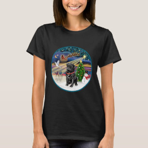 Christmas Magic with a Black Pug Classic T-Shirt 8