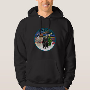Christmas Magic with a Black Pug Classic T-Shirt 8 Hoodie