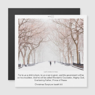 CHRISTMAS MAGNETIC CARD- ISAIAH 9:6 MAGNETIC INVITATION