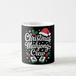 Christmas Mahjong Crew Santa Hat Holly Tiles Xmas Coffee Mug