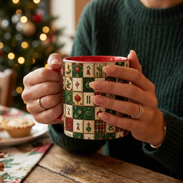 Christmas Mahjong Tiled Mug (Creator Uploaded)