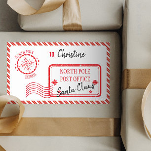 Christmas Mail From Santa North Pole Delivery Rectangular Sticker