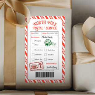 Christmas Mail From Santa North Pole Delivery Rectangular Sticker