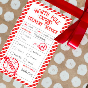 Christmas Mail From Santa North Pole Delivery Rectangular Sticker