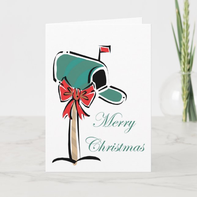 Christmas Mailbox Holiday Card (Front)