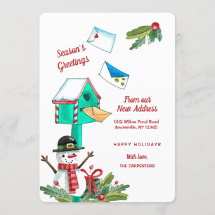 Christmas Mailbox New Address Announcement