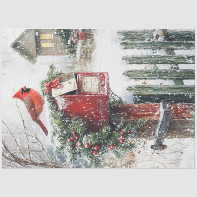 Christmas Mailbox Tissue Paper (Front)