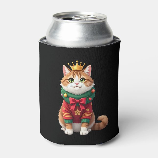 Christmas Maine Coon American Longhair (1) Can Cooler (Can Front)