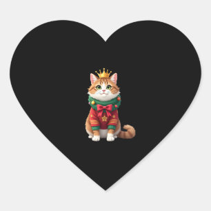 Christmas Maine Coon American Longhair (1) Heart Sticker
