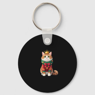 Christmas Maine Coon American Longhair (1) Key Ring