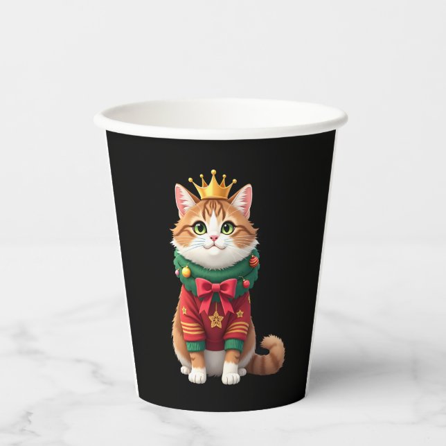 Christmas Maine Coon American Longhair (1) Paper Cups (Front)
