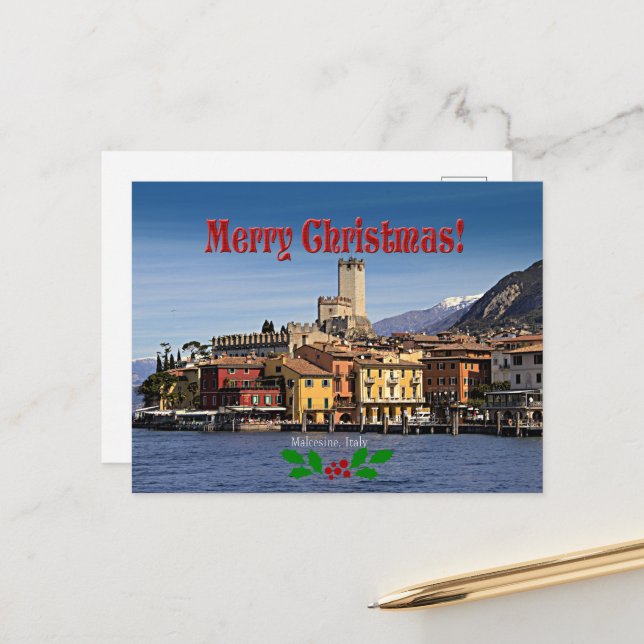 Christmas - Malcesine, Italy Postcard (Front/Back In Situ)
