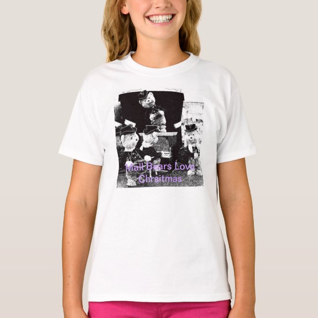Christmas Mall Bears Kids Shirt (Front)